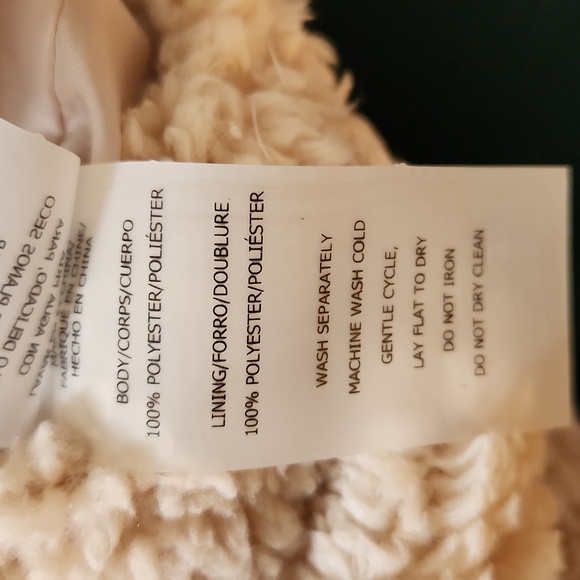 NWT Half Zip Cropped Sherling Jacket Medium - Picture 6 of 6